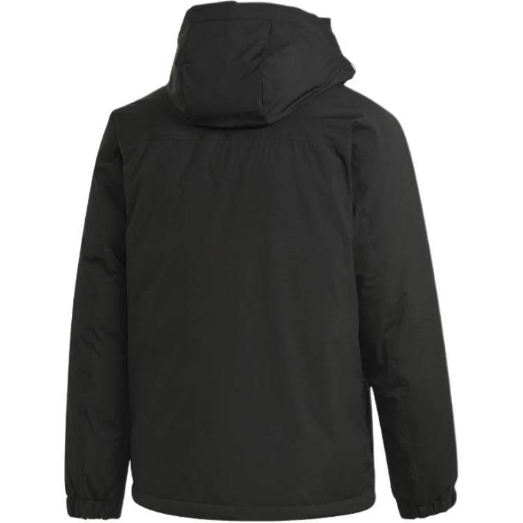 Adidas Однотонная повседневная куртка-пуховик с капюшоном для мужчин, черная EH4004