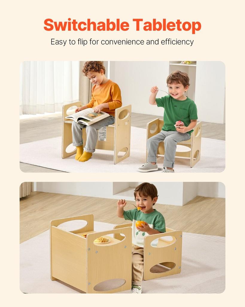 Weaning Table and Chair Set Montessori Kids Activity Table and Chair Wood