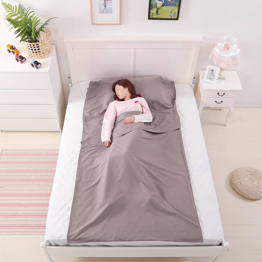 Легкий спальный мешок-вкладыш, туристический лист для кемпинга на открытом воздухе, в отеле