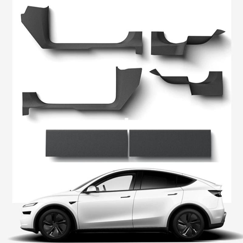 4/5 шт. для Tesla Новый ModelY Juniper 2025 TPE Передние Задние Накладки на Порог Двери Пороговая Планка Защитная Панель от Задевания Ногой Водонепроницаемая Накладка