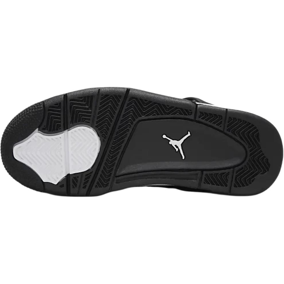 Кроссовки Air Jordan 4 Retro GS White Thunder Kids черные FQ8213-001