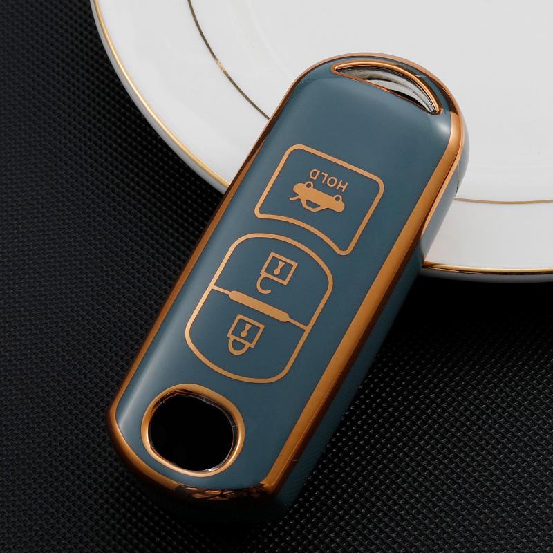 2/3/4 Buttons TPU Car Key Cover Key Case for Mazda 2 3 6 Axela Atenza CX-5 CX5 CX-3 CX-7 CX8 CX-9 2016 2017 2018 Auto Bag Keychain Accessories