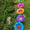 Outdoor Bird Feeder Flower Stake Heavy Duty Outside Garden Patio Yard Lawn Metal Bird Bath Bowl Watering Station Feeding Device