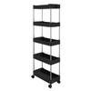 Slim Storage Cart Bathroom Organizer Mobile Shelving Unit Rolling Utility Cart with Wheels for