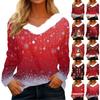 Long Sleeve Shirts For Women Cute Tops Christmas Prints Tees Blouses Casual Plus Size Basic Tops Pullover