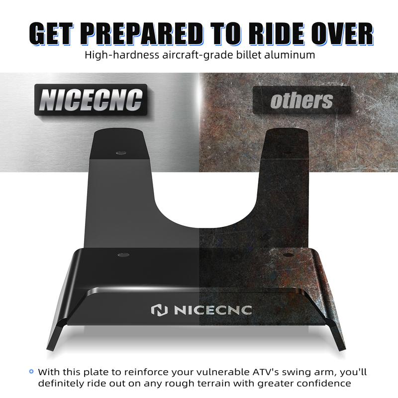 NICECNC YFZ 450R Swing Arm Skid Plate Guard For Yamaha YFZ450R 2009-2024 YFZ450RSE 2014-2024 YFZ450X 2010-2011 Billet Aluminum