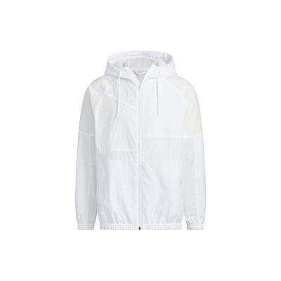 adidas Ветровка Neo Vibe Collective однотонная, свободного кроя, спортивная куртка с капюшоном, куртка унисекс, белая IA6741