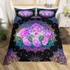 3D Psychedelic Mushroom Boho Mushroom Comfortable Duvet Quilt Cover Pillowcase Bedding Set Bedroom Decoration Home Textile