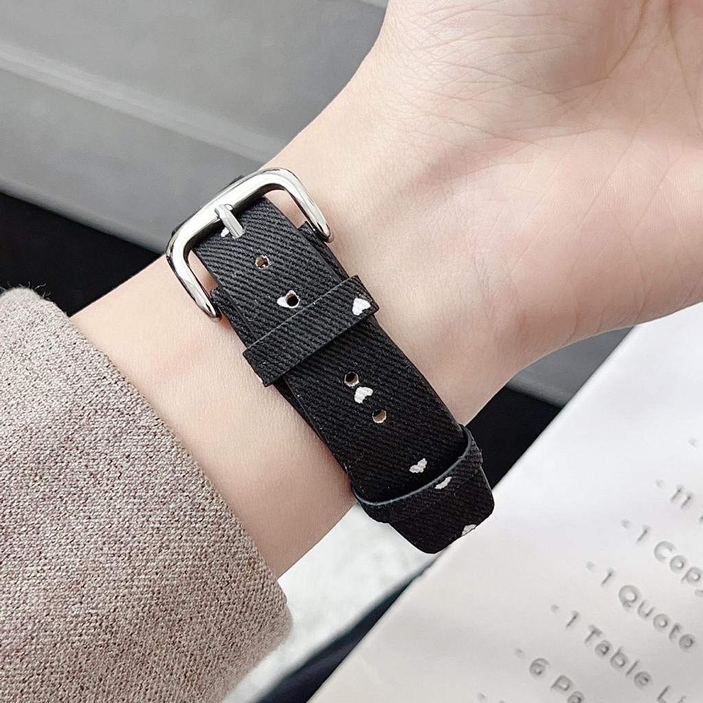 Совместимый джинсовый ремешок для Apple iWatch 11, Huawei Fit4 и Xiaomi 9PRO
