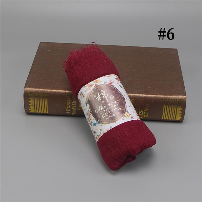 Wholesale Price 70*180cm Women Muslim Crinkle Hijab Scarf Femme Musulman Soft Cotton Headscarf Islamic Hijab Shawls and Wraps