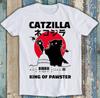 Catzilla Король Лапок Кошка Котенок Бестселлер Забавная Подарочная Футболка 2045