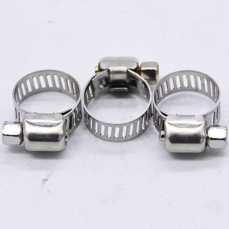 10 шт. хомуты для шлангов из нержавеющей стали диаметром от 6 до 12 мм, зажимы, крепеж