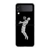 Футболист Футбольное Искусство Прозрачный Чехол Для Телефона Для Samsung Galaxy Z Flip 3 4 5 Жесткий Складной Корпус Для Samsung Z Flip3 Задняя Крышка