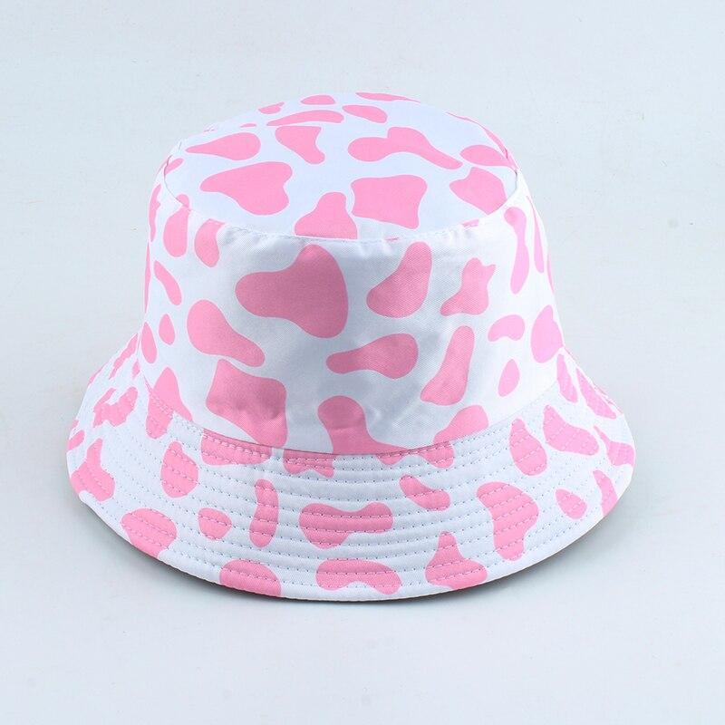 Модная шляпа с принтом коровы, белая, черная панама, двусторонние рыбацкие шапки, летние шапки для женщин, Gorras
