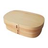 Magewappa Bento Box Wooden Square Single Tier Bento Natural X X 6cm 700ml Current Model J-kitchens 18.5cm 12.5cm