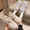 Обувь для папы, женская универсальная белая обувь на толстой подошве, спортивная обувь на весну и лето, повседневная спортивная обувь в сетку, одинарные туфли