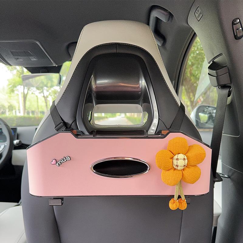 Органайзер на спинку сиденья автомобиля с держателем для салфеток и подстаканником - Многофункциональный органайзер