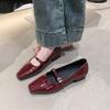 Весенне-осенняя мода Женская обувь Туфли в стиле Мэри Джейн Низкий каблук Мелкий вырез Круглый носок Комфорт Однотонные Туфли для вечеринки