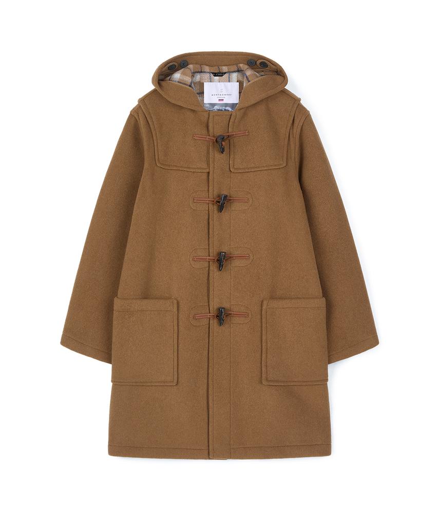 Montgomery Classic Fit Duffle Coat With Horn - Camel