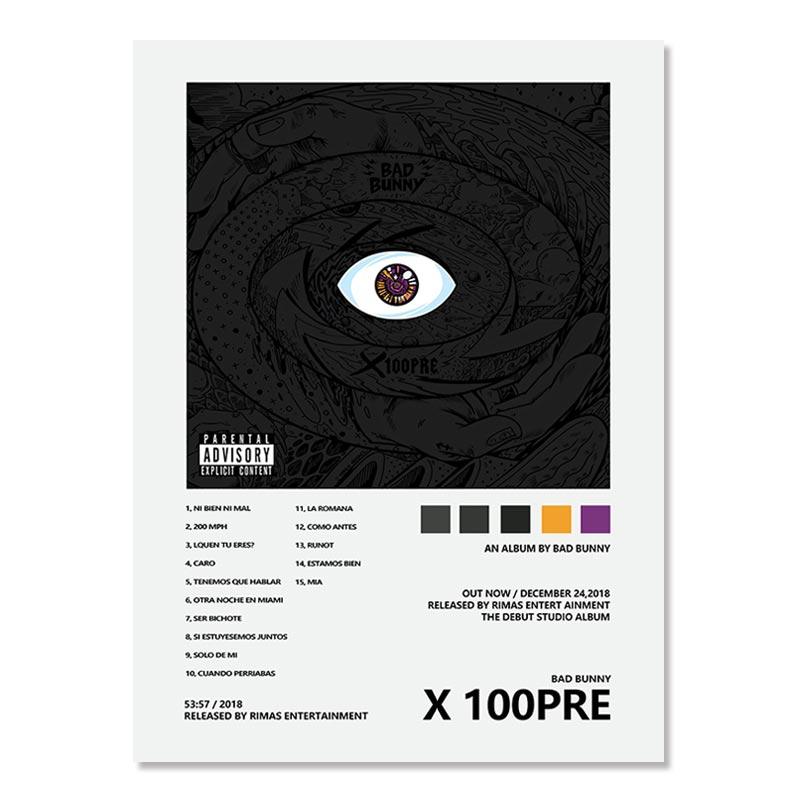 Bad Bunny Un Verano Sin Ti треклист музыкальный альбом хип-хоп живопись настенная живопись холст печать плакатов картина гостиная домашний декор