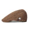 Вельветовая кепка, мужская однотонная фуражка в стиле ретро, ​​зимние кепки газетчика для мужчин, толстая кепка, кепка старика, шляпы художников