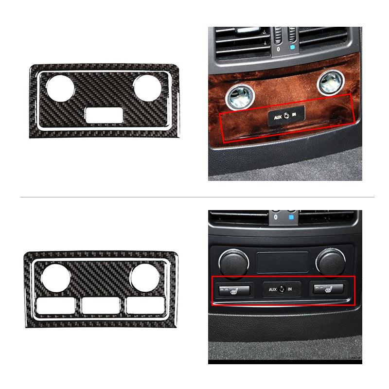 Настоящее углеродное волокно, задняя часть автомобиля, розетка для кондиционера, панель прикуривателя, рамка, накладка для BMW 5 серии E60 E61
