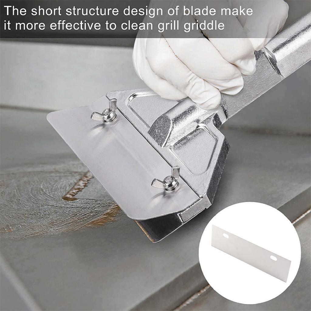 4 шт. лезвия для скребка для гриля из нержавеющей стали, прочные сменные лезвия для скребка для гриля, аксессуары
