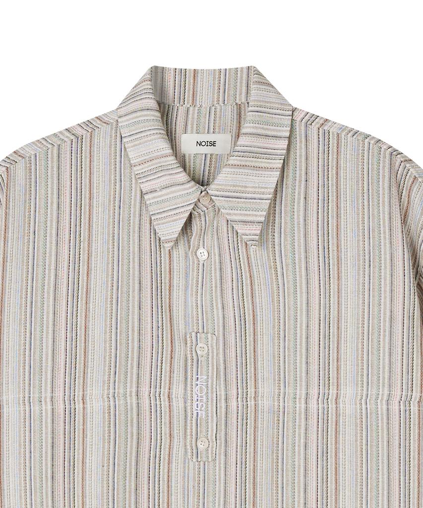NOISE Fennel Linen Stripe Shirt - Hawaiian