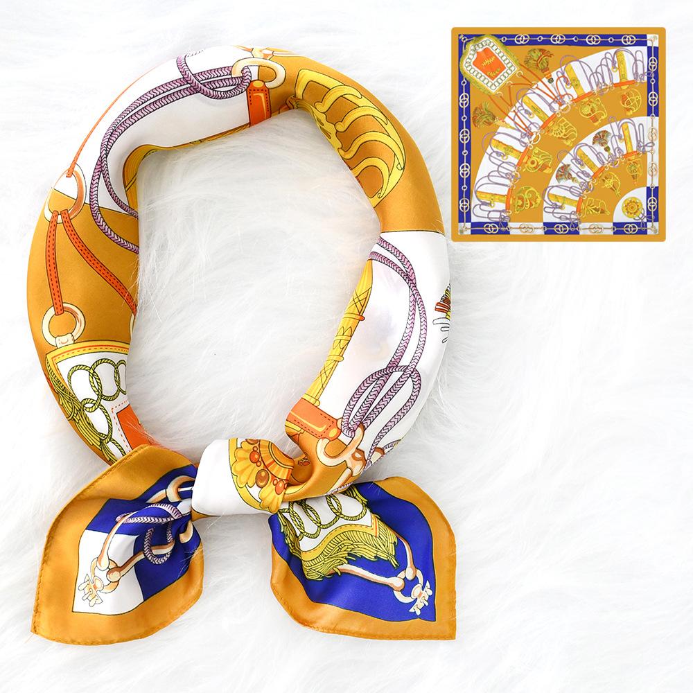 Women'S New Fashionable Atmosphere Simulation Silk Scarf Neck Protection Scarf Spring Summer Autumn Square Scarf