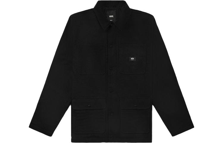 Vans Куртки Мужские Черные Лацканы Умеренные Рабочая одежда VN0A456ZBLK