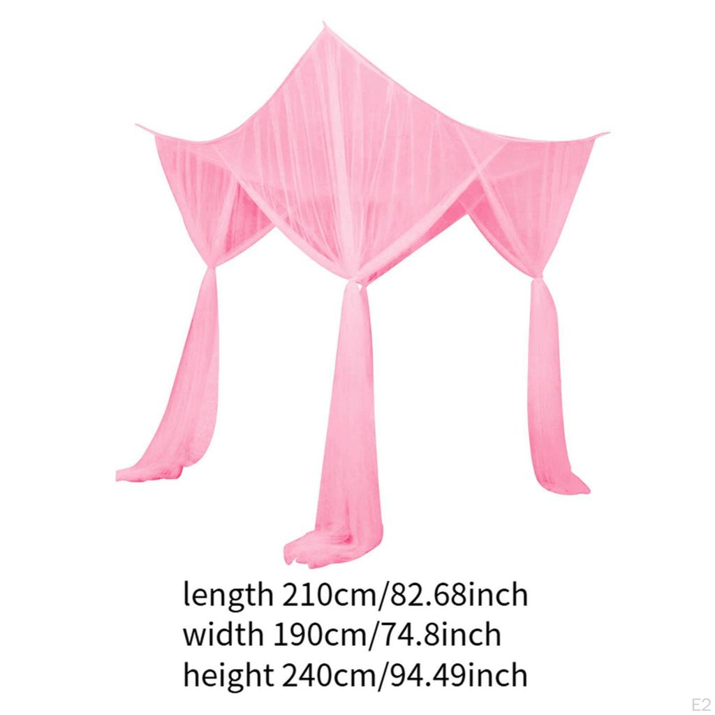 4 Угловой балдахин для кровати, сетка, простая установка, палатка, уютный, элегантный, подвесной балдахин