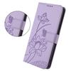 For iPhone 17 Case Wallet Stand Lotus Imprint Leather Phone Cover with Wrist Strap
