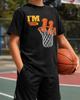 I'm 11 Basketball Birthday Shirt, 11th Birthday Tee, Hoop Player Gift, Sports Party Outfit for All Boys Girls Basketball Kid Graphic Apparel