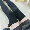Осенне-зимние утолщенные чулки выше колена женские японские однотонные высокие носки в студенческом стиле