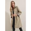 5808 Trench Coat With Waist Tie - Beige