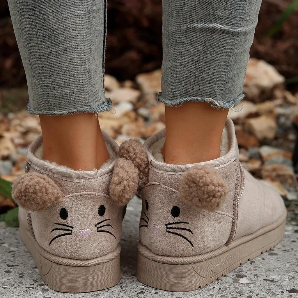 Зимние женские короткие плюшевые теплые зимние ботинки, повседневная обувь, новые замшевые ботильоны «Челси» на плоской подошве, женская обувь на платформе, Botas