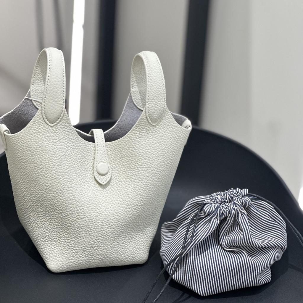 2025 новая сумка-корзина для овощей Ralph простая и модная портативная женская сумка первый слой коровьей кожи на плечо сумка-мессенджер сумка-ведро