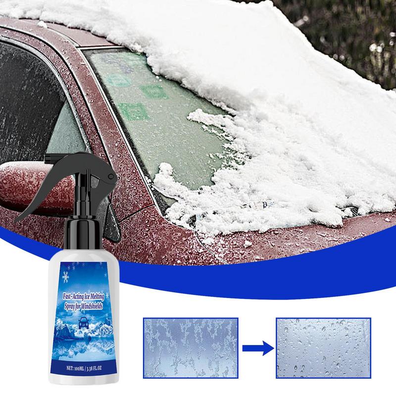 Размораживающий спрей для лобового стекла автомобиля Размораживающий спрей для окон Средство от снега Размораживающий спрей Средство от наледи Растопитель льда Быстродействующий размораживает лед