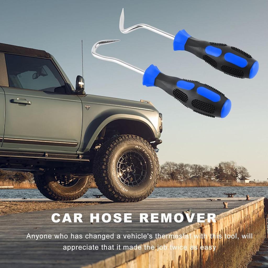 2 PCS Hose Removal Hook Set, 8 Inch Gasket Hook & Pick Tool Vehicle Radiator Hose Remover, Mini Pick Hooks Puller Remover for Hoses O-Rings Gaskets,