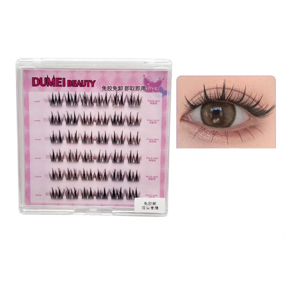 Makeup Adhesive False Eyelashes Sweet False Eyelash Clusters Glue Free Fake Lashes  Grafting Lashes