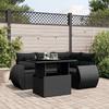 VidaXL Garden Lounge Set 5 Pcs with Cushions Black Braided Resin 3268505