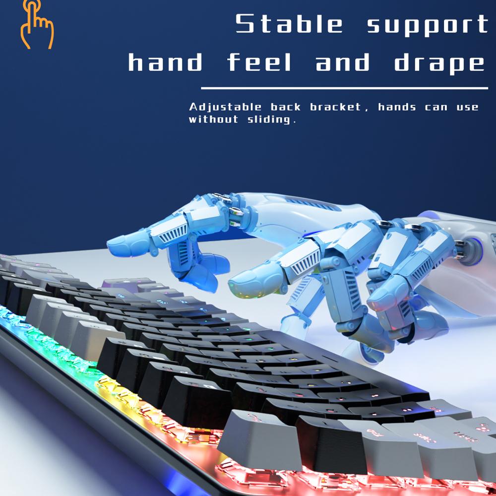 H87 настоящая механическая 87-клавишная зеленая ось, проводная клавиатура, компьютер, ноутбук, внешние офисные электронные игры, 9 видов RGB-подсветки