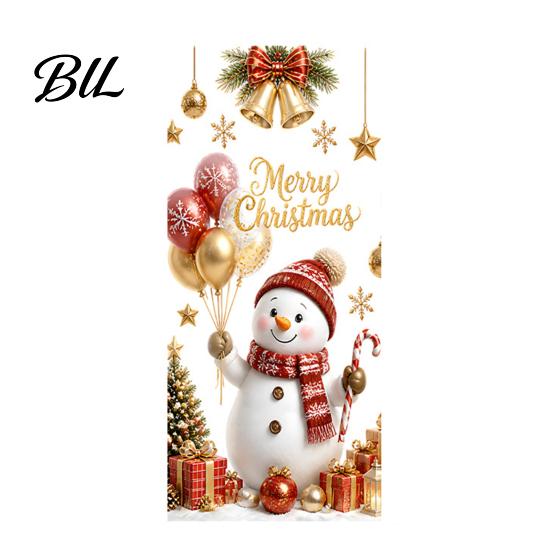 Holiday Glass Clings Christmas Window Clings, Cute Snowman Santa Penguin Reindeer Stickers for Home Decoration Glass, Reusable Static PVC Decal Party