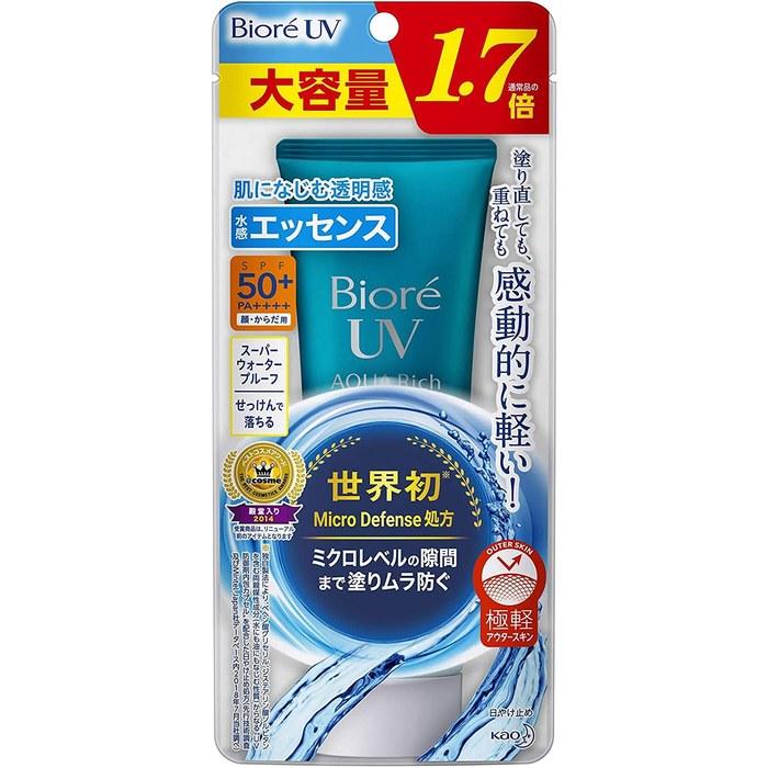 BioreUV Aqua Rich Водянистая эссенция 85г Солнцезащитный крем SPF50+/PA++++ (x2) 85g