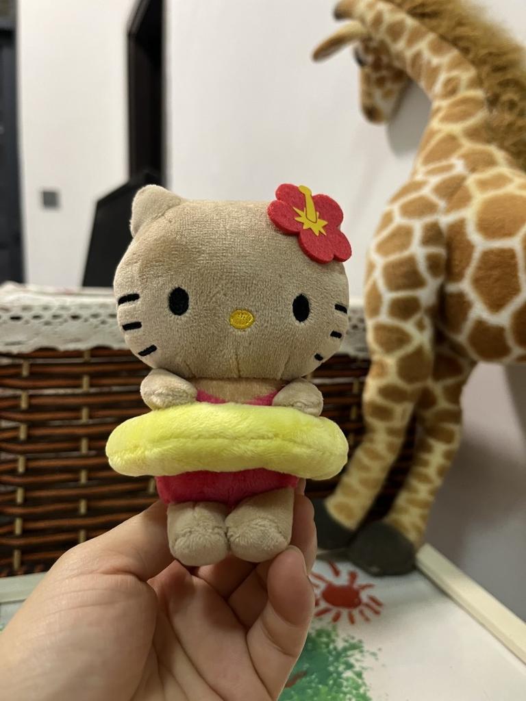 Short Pile Plush Hello Kitty Keyring With Cute Animations For Teenagers And Gift Buyers