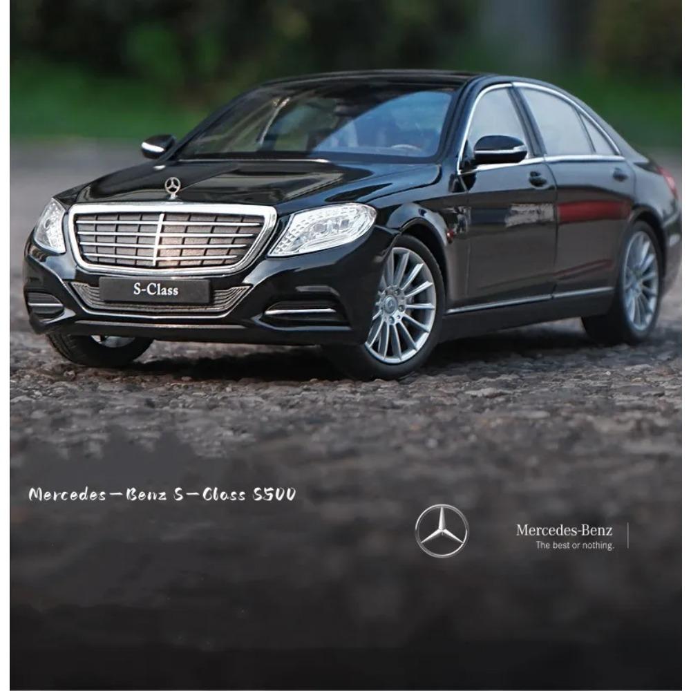 Welly 1/24 Mercedes-Benz S-Class S500 Модель автомобиля из сплава Литой металлический игрушечный транспорт Модель автомобиля Высокая симуляция Коллекция Детские подарки