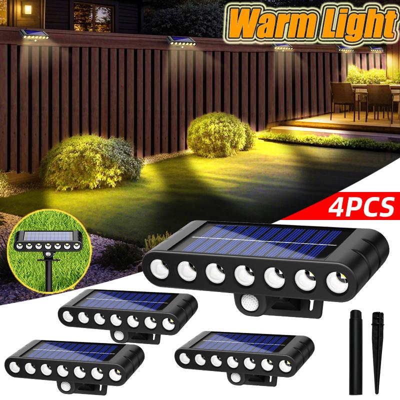 1/2/4PCs Solar outdoor Adjustable spotlights 120° lawn light 7 LED ground lamp for garden swimming pool trees courtyards Pathway