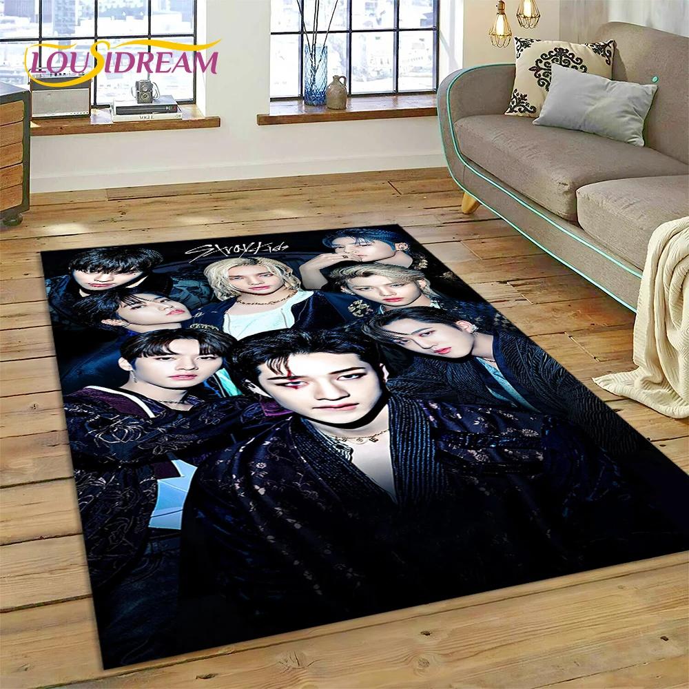 HD Корея Kpop Stray Kids 3D Ковер с изображением певца для Спальни Гостиной Дома, Декор для Дивана, Большой Игровой Коврик для Пола для Детей