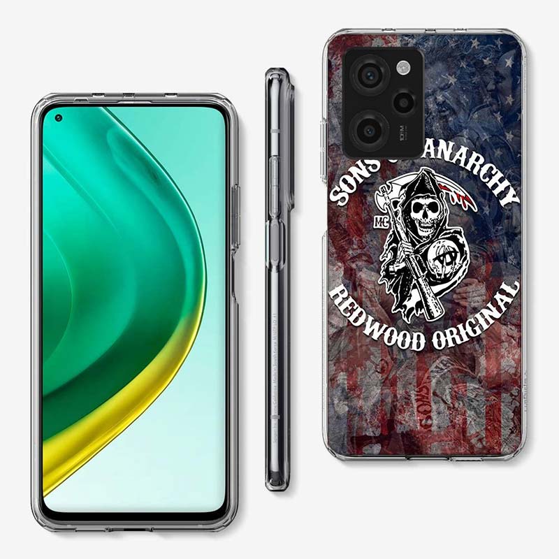 Чехол для телефона Сыны Анархии Для Xiaomi Poco F7 Ultra X7 X5 X6 F6 Pro M5S M6 X3 X4 Mi 15 14 12T 11T 10T F5 F3 M4 Pro 11 Lite