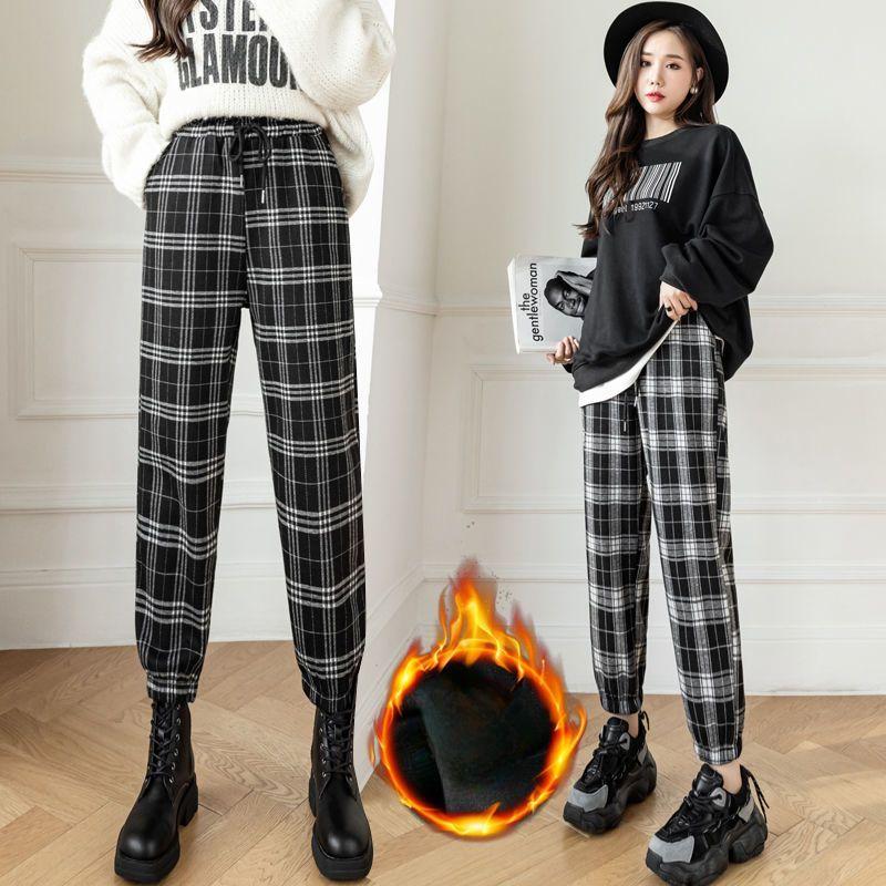 Плюшевые и утолщенные зимние новые теплые брюки, спортивные брюки
